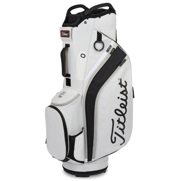 Titleist タイトリスト カートバッグ ダークグレー×白 ポーチ 内