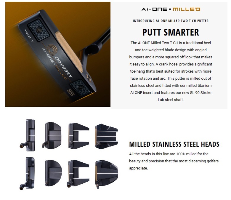 (եƥǥ) Odyssey Ai-One Milled Two T CH Putter ǥå  ߥɥȥ T CH ѥ