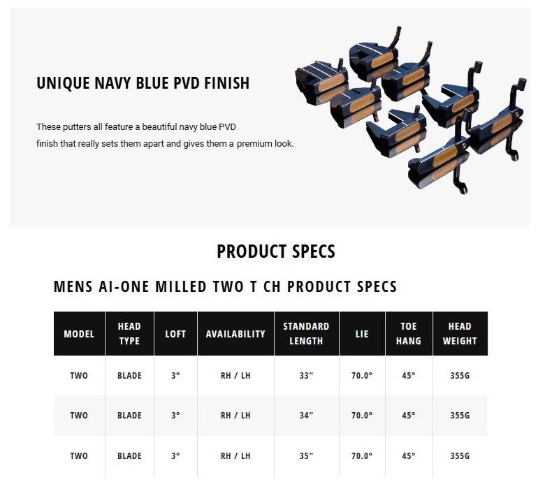 (եƥǥ) Odyssey Ai-One Milled Two T CH Putter ǥå  ߥɥȥ T CH ѥ