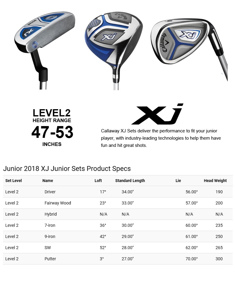 Callaway Junior Level2 XJ Set  ˥ ٥2 XJ ɥХå å