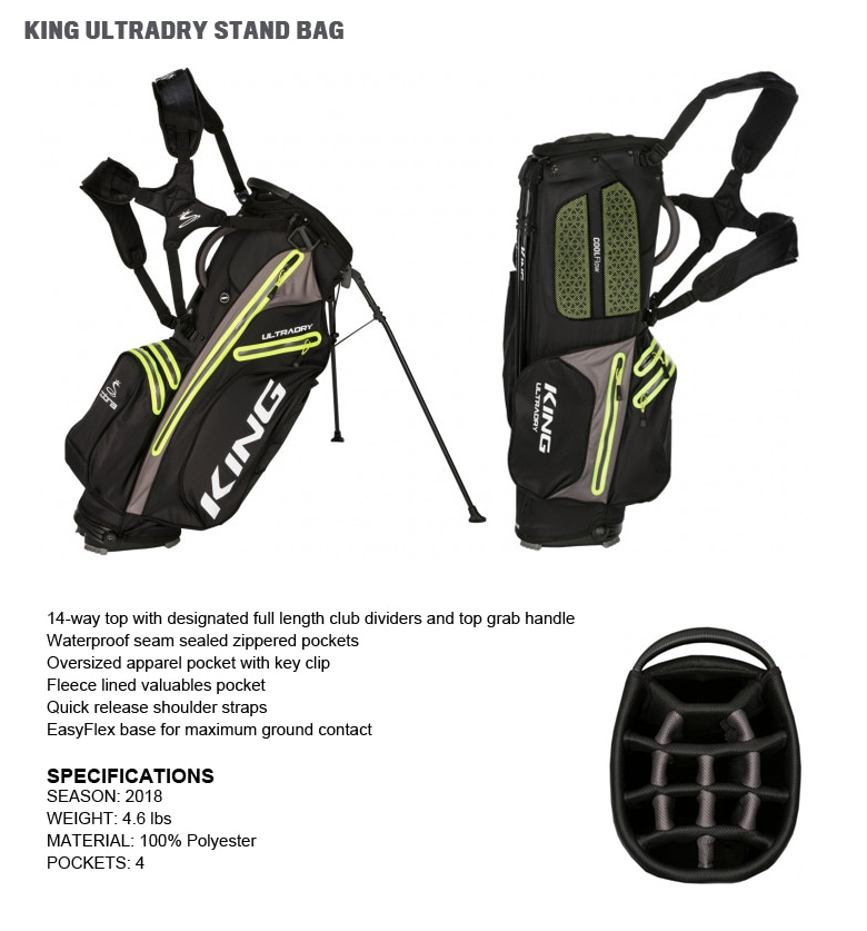 Cobra king ultradry stand golf bag Clearance