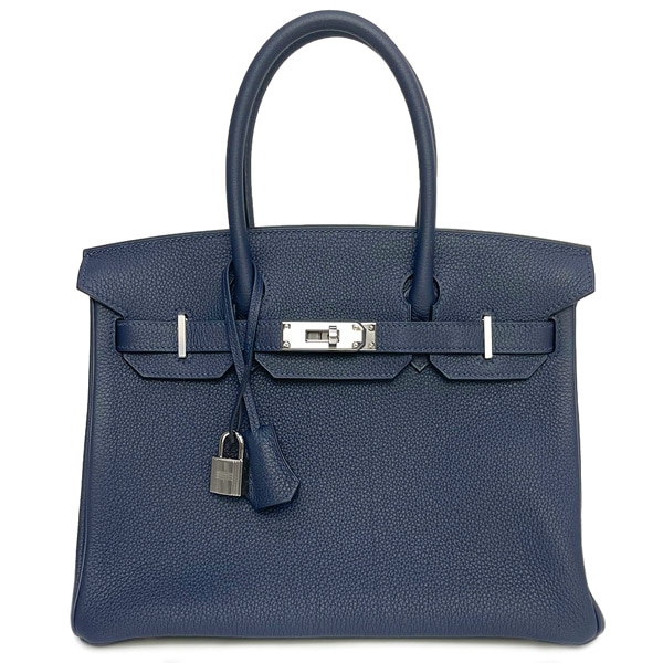【プレミアム価格】 エルメス バッグ レディース HERMES バーキン 30cm トゴ 100130VTBN ブルーニュイ シルバー金具