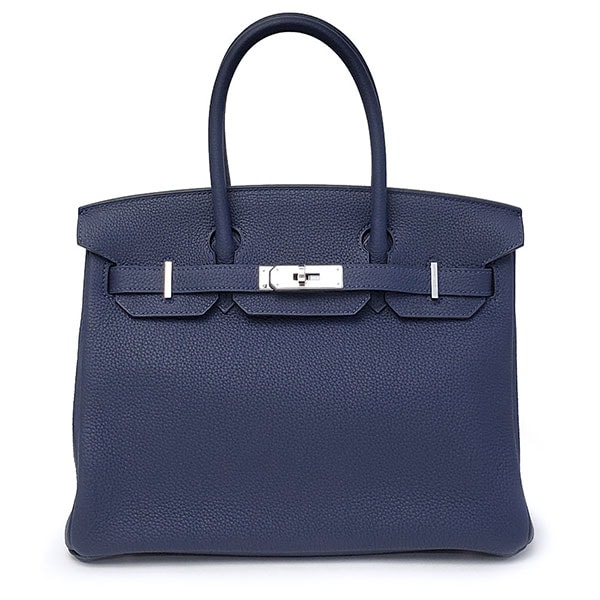 【プレミアム価格】エルメス バーキン 30cm HERMES トゴ ブルーサフィール シルバー金具 Z刻印 100130VT