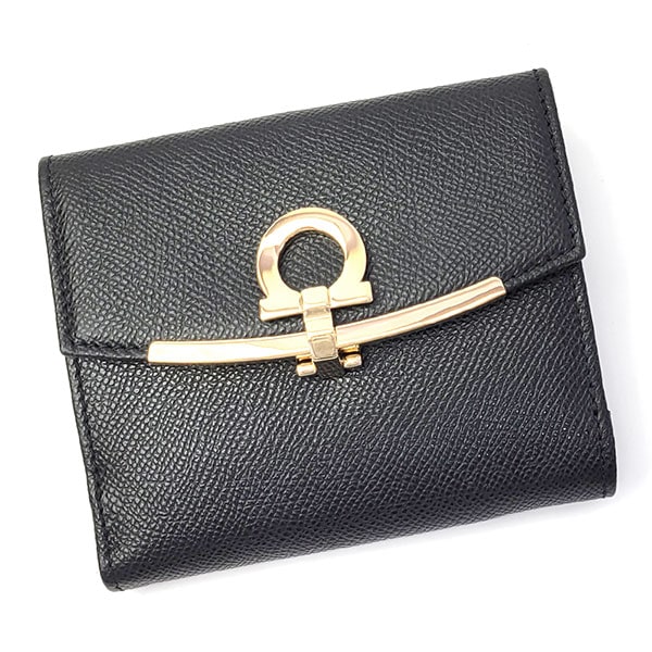 フェラガモ 財布 レディース Ferragamo ガンチーニ 22C877 NERO ブラック