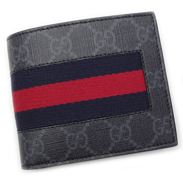 グッチ 財布 メンズ GUCCI 408826 KHN4N 1095 ブラック+グレー