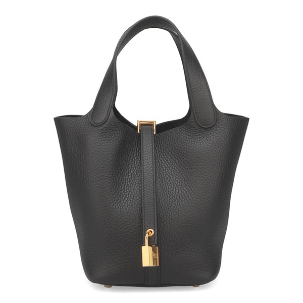 【プレミアム価格】 エルメス ピコタン ロック PM 18cm HERMES トリヨンクレマンス ブラック ゴールド金具 056289