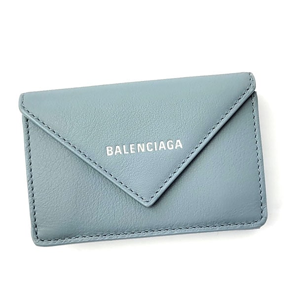 バレンシアガ 財布 レディース BALENCIAGA ペーパー 391446 DLQ0N 4005 ライトブルー