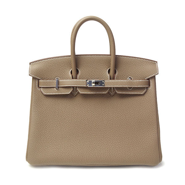 【プレミアム価格】 エルメス バーキン 25cm HERMES トゴ エトゥープ シルバー金具 100125