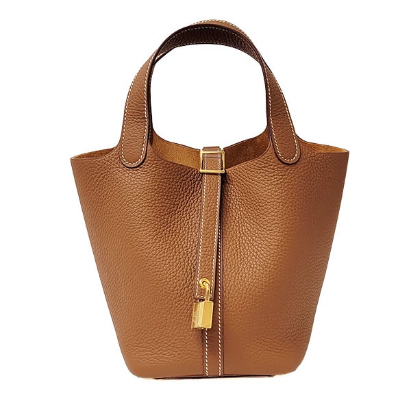 【プレミアム価格】エルメス ピコタン PM 18cm HERMES トリヨンクレマンス ゴールド ゴールド金具 056289