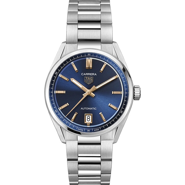 タグ・ホイヤー36mm デニムラバーSSベルト 替えベルト付 カレラ