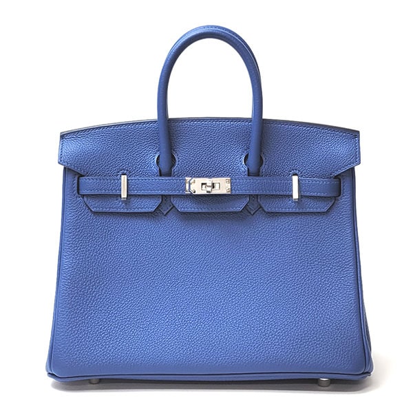 【プレミアム価格】 エルメス バーキン 25cm HERMES トゴ ブルーフランス シルバー金具 100125
