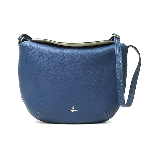 ペレボルサ バッグ レディース PELLE BORSA レネット 半円形シンプルショルダー 4765 BU ブルー ペレボルサ バッグ レディース PELLE BORSA レネット 半円形シンプル
