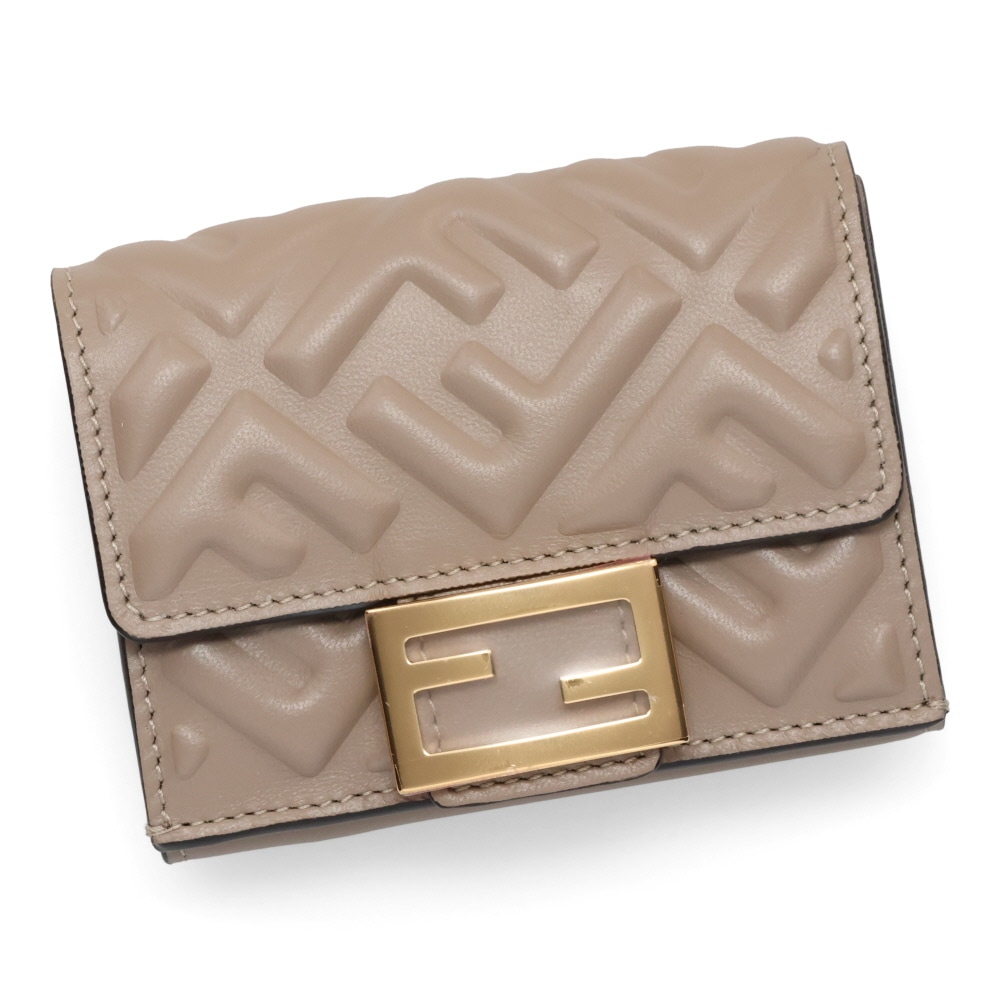 フェンディ 財布 レディース FENDI バゲット マイクロ 三つ折り財布 8M0395 AAJD F0E65 ダブグレー