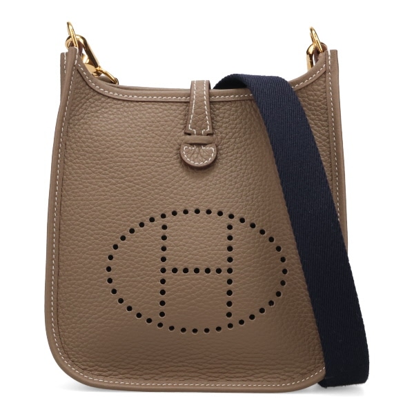 【プレミアム価格】 エルメス エブリンTPM 16cm HERMES トリヨンクレマンス エトゥープ+ブルーインディゴ ゴールド金具 069426