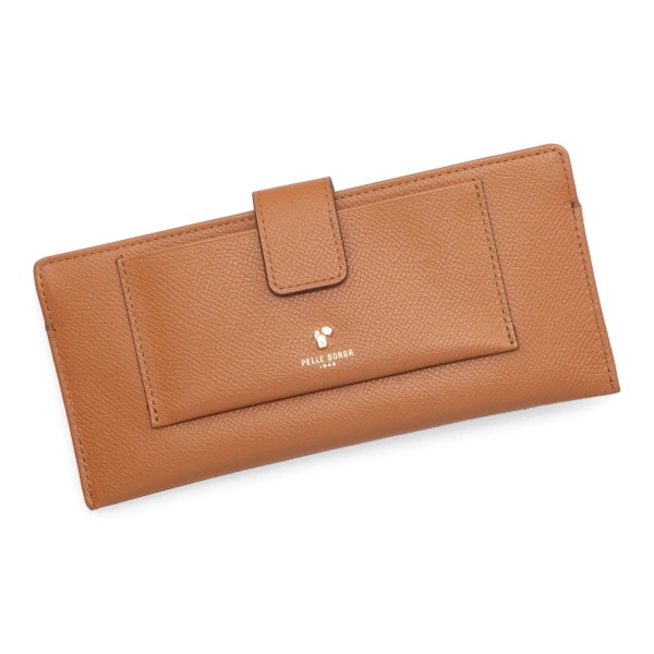 ペレボルサ 財布 レディース PELLE BORSA フレンチカーフ スリムウォレット 3303 CA キャメル
