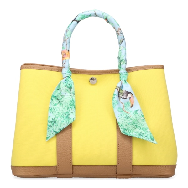 【プレミアム価格】 エルメス ガーデンパーティ TPM 30cm HERMES トワルオフィシェ ネゴンダ ライム+チャイ 069753