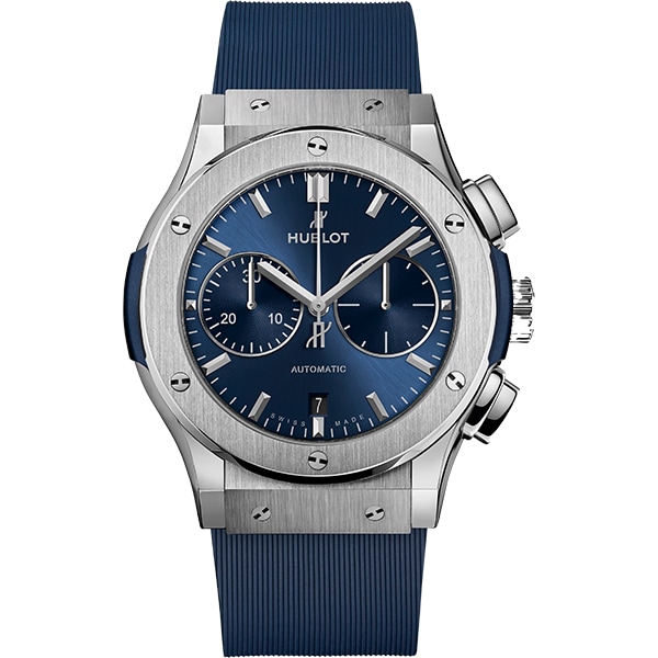 ウブロ HUBLOT クラシック・フュージョン クロノグラフ チタニウム　ブルー521.NX.7170.RX