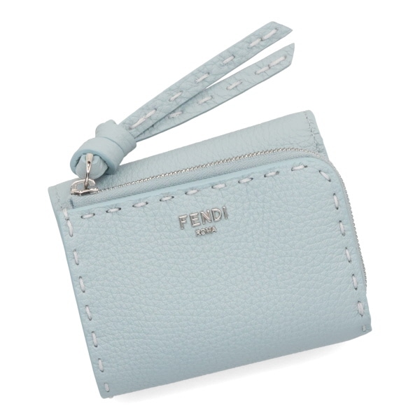 【美品】 FENDI ピーカブー マイクロ 三つ折り財布　ブルーセレリア FENDI ピーカブー マイクロ三つ折財布 セレリア