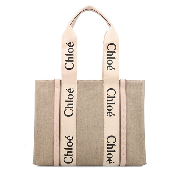 クロエ バッグ レディース Chloe WOODY ミディアムトート CHC22AS383 I26 6J5 セメントピンク