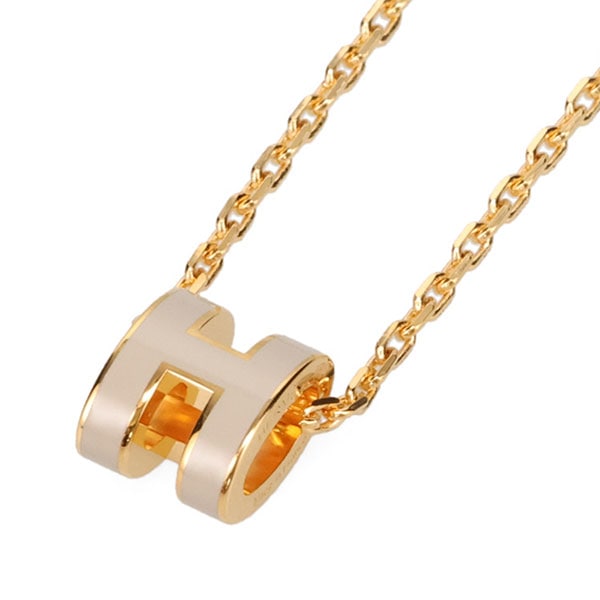 【プレミアム価格】 エルメス ポップアッシュ ネックレスミニ HERMES マロングラッセ ゴールド 147992
