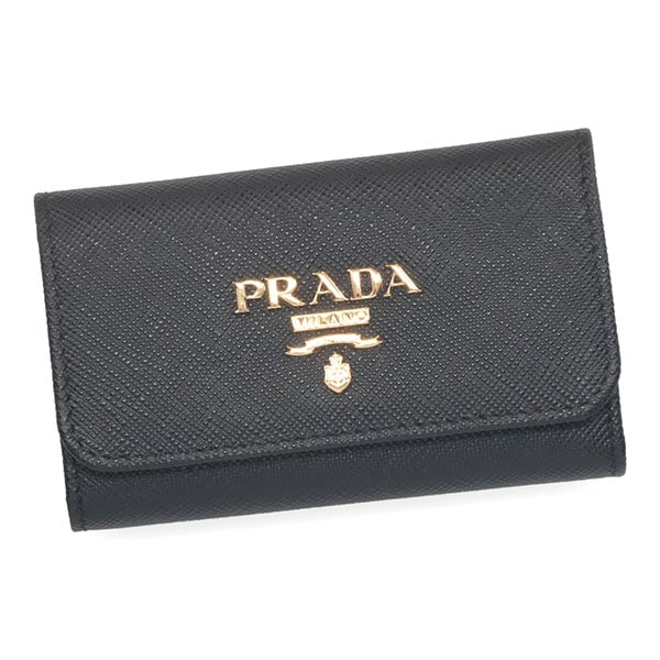 PRADA サフィアーノレザー キーケース ブラック 1PG004 プラダ キーケース レディース PRADA サフィアーノレザー 1PG004