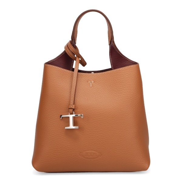 トッズ バッグ レディース TOD'S Tタイムレス レザーバッグ ミニ XBWAPAA9100 9P13 ブラウン