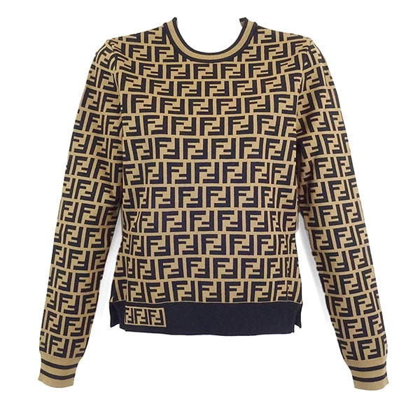 フェンディ ニット レディース FENDI FZY703 A8QG F118W ブラウン サイズ38 ※サイズ別の在庫状況はお問合せください。