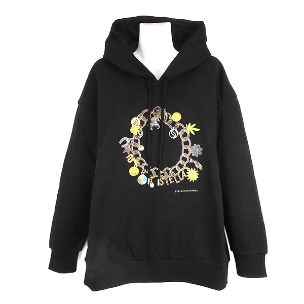 ステラマッカートニー フーディ レディース STELLA MCCARTNEY 6J0157 3SPX80 1000 ブラック サイズS ※サイズ別の在庫状況はお問合せください。