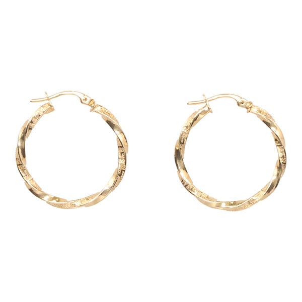 ウノアエレ UNOAERRE K18イエローゴールド フープピアス 16720