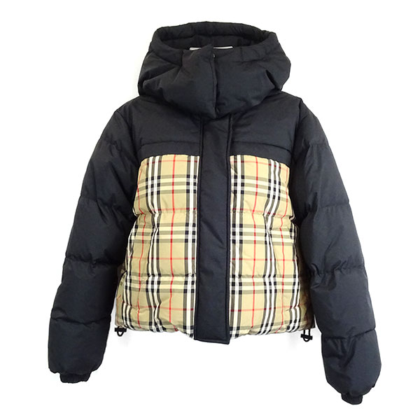バーバリー ダウンジャケット レディース BURBERRY クロップド リバーシブル パファージャケット 8079475 A7028 サイズM ※サイズ別の在庫状況はお問合せください。