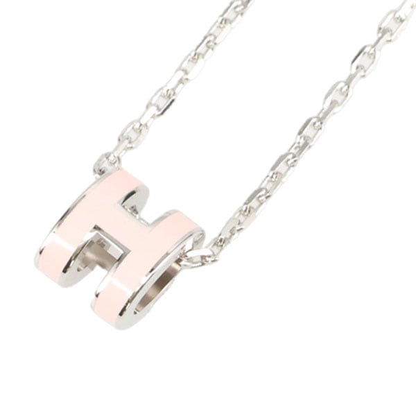 【プレミアム価格】エルメス POP H ネックレス ミニ HERMES ポップH ローズドラジェ+シルバー 147992