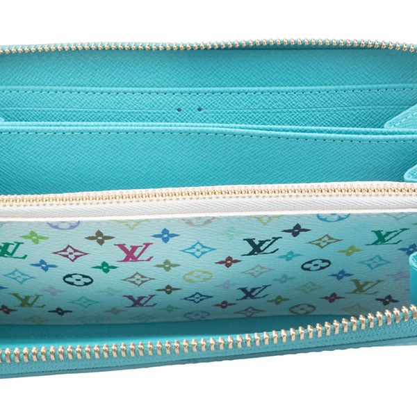【Louis Vuitton x 村上隆】Zippy Wallet Kabira Blue 長財布 ぷっくりが可愛い♪】ルイヴィトン×村上隆 長財布 メンズもOK
