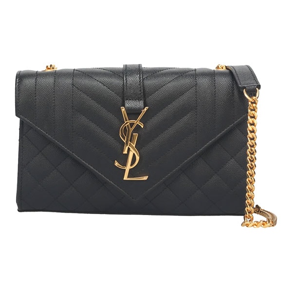 サンローラン バッグ レディース SAINT LAURENT エンヴェロップ スモール 600195 BOW91 1000 ブラック ゴールド金具