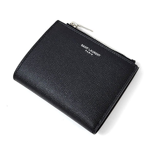 SAINT LAURENT L字ファスナー コンパクトウォレット 黒 SAINT LAURENT L字ファスナー コンパクトウォレット 黒
