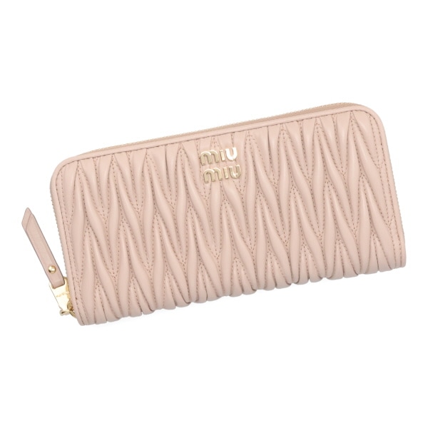 ミュウミュウ 財布 レディース MIUMIU マテラッセレザー ジップ