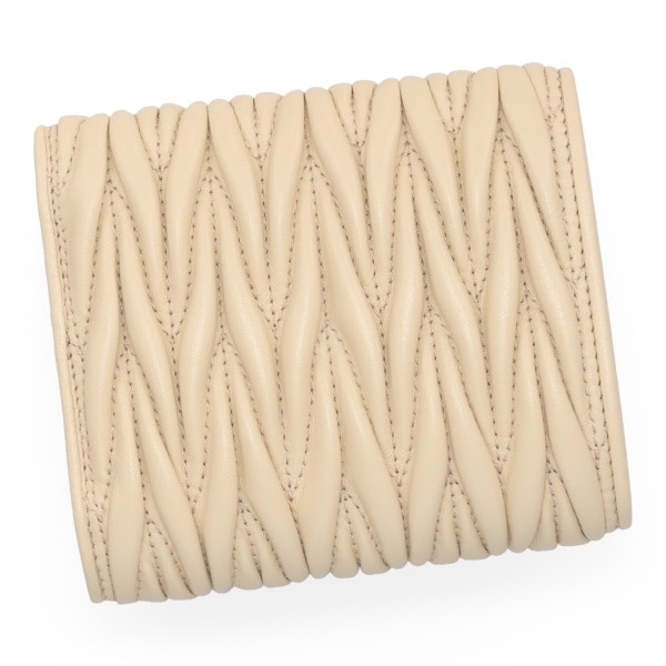 ミュウミュウ 財布 レディース MIUMIU マテラッセレザー 折り財布