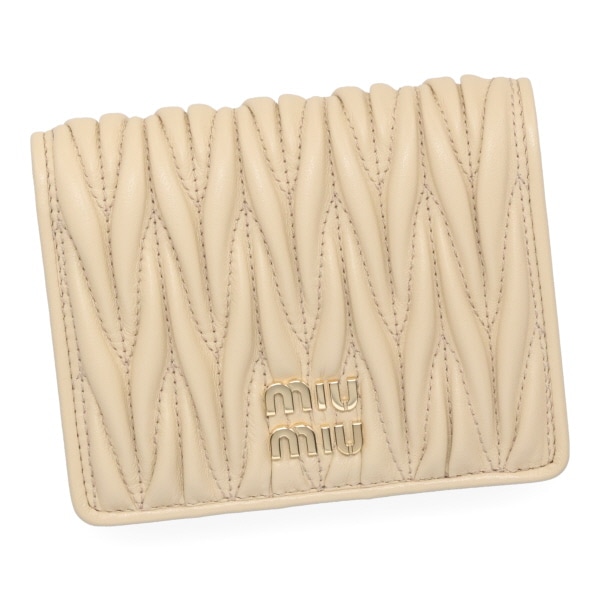 ミュウミュウ 財布 レディース MIUMIU マテラッセレザー 折り財布 5MV204 AFPP F0K57 SOIA ソイグリーン ミュウミュウ 財布 レディース MIUMIU マテラッセレザー 折り財布