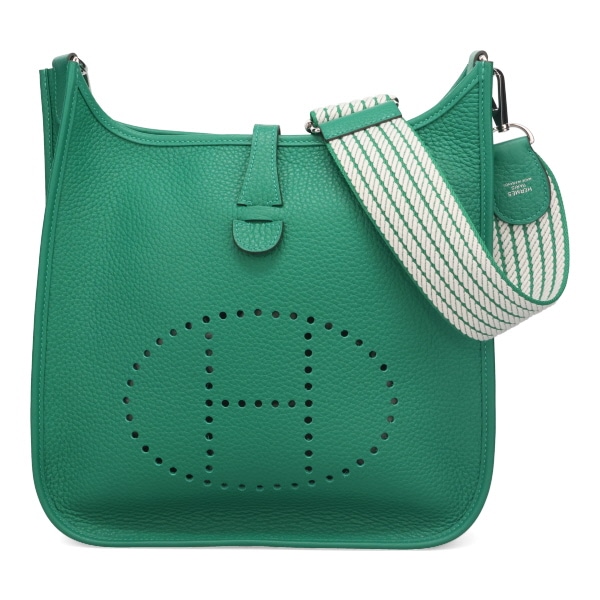 【プレミアム価格】 エルメス バッグ エブリン3 PM 29cm HERMES トリヨンクレマンス ヴェールヴェルティゴ シルバー金具 085705