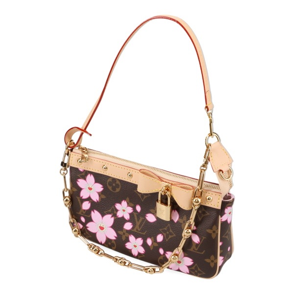 ルイヴィトン ポシェット クレ モノグラム チェリーブロッサム 村上隆 限定品 ヴィトン×村上隆 モノグラムチェリーブロッサム ポシェット