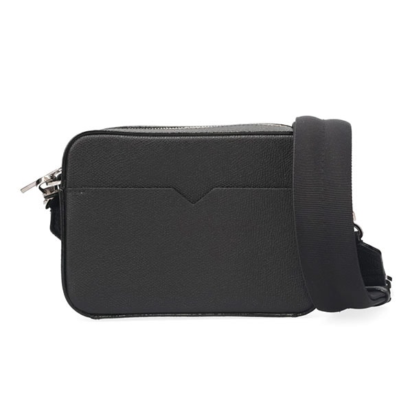 ヴァレクストラ バッグ メンズ VALEXTRA Vライン レポーター ミニバッグ MBVL0019028 LRL99 NN ブラック 