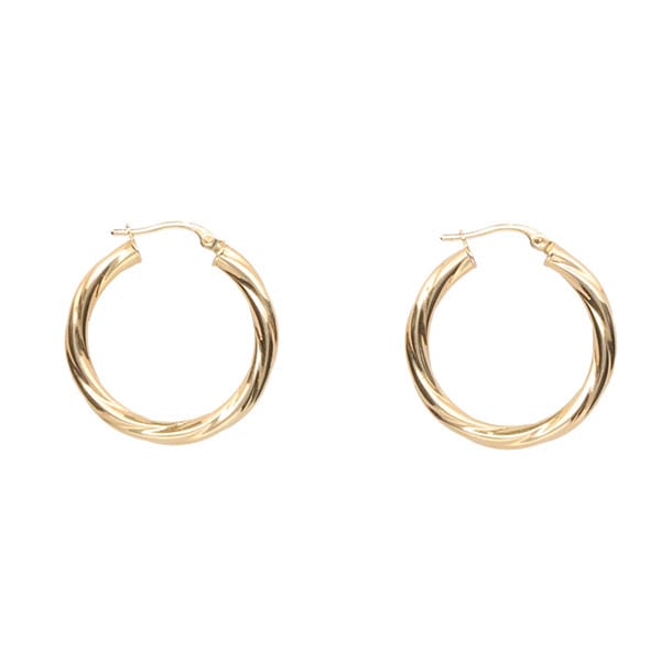 ウノアエレ UNOAERRE K18イエローゴールドデザインフープピアス 520