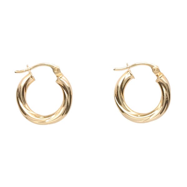 ウノアエレ UNOAERRE K18イエローゴールドデザインフープピアス 408