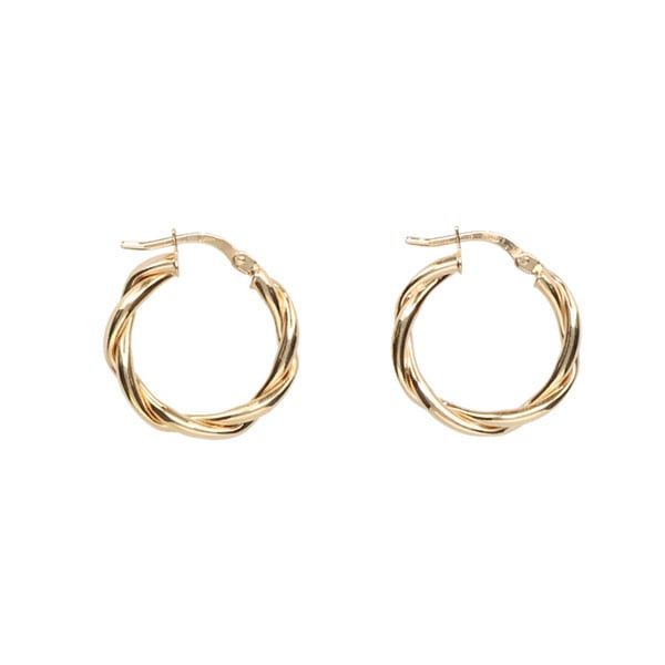 ウノアエレ UNOAERRE K18イエローゴールドデザインフープピアス 30676