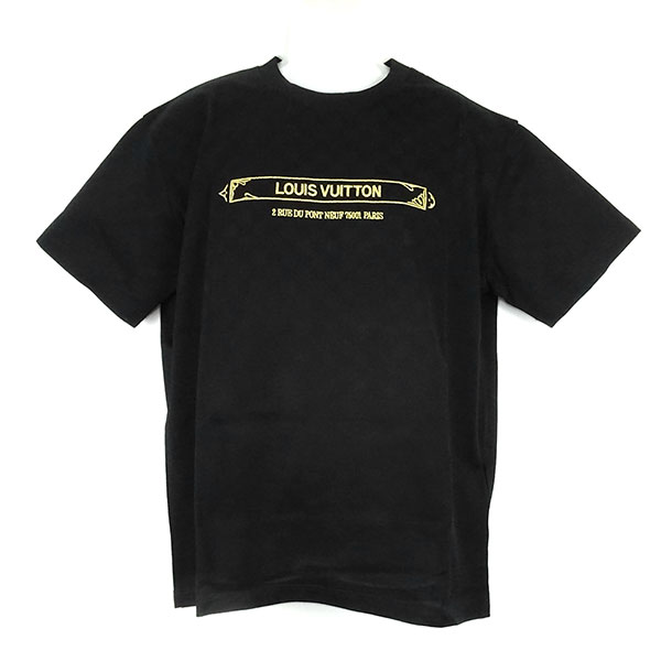 【プレミアム価格】 ルイヴィトン Tシャツ メンズ LOUIS VUITTON  エンベリッシュド ダミエ ピケTシャツ サイズM 1AHW20