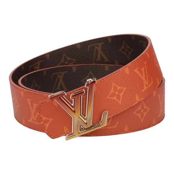 【プレミアム価格】 ルイヴィトンベルト メンズ LOUIS VUITTON モノグラムマカサー LVディメンション サンセット 40mm リバーシブル ブラウン M4146T