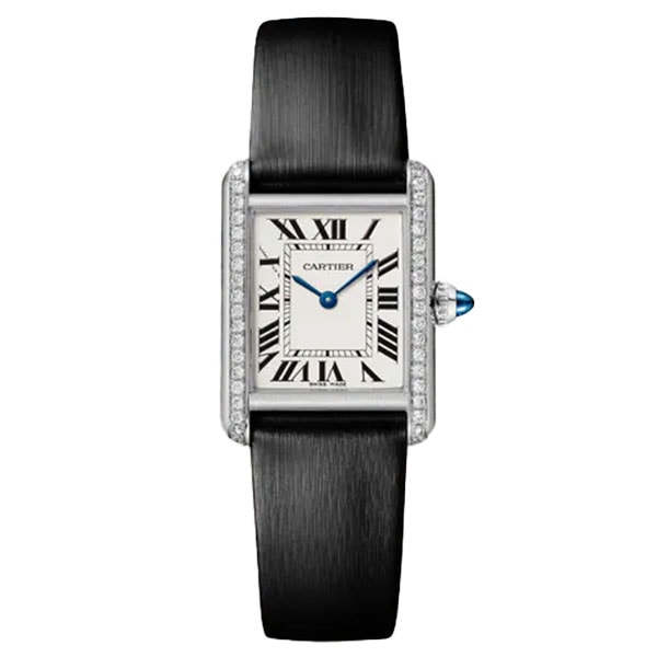 カルティエ Cartier タンク マスト ドゥ カルティエ ウォッチ スモール スティール、ダイヤモンド、レザー　W4TA0031