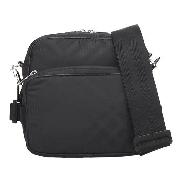 バーバリー バッグ メンズ BURBERRY チェックジャカードポケット クロスボディバッグ 8085380 ブラック