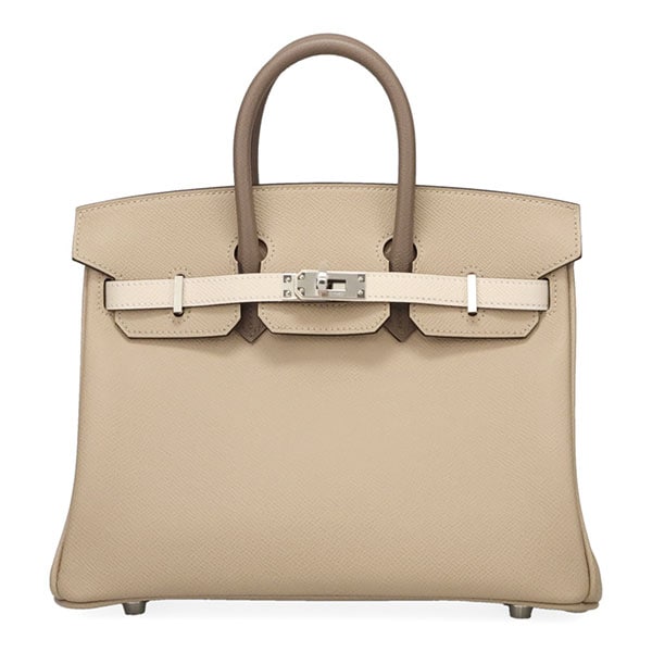 【プレミアム価格】 エルメス バーキン トリコロール 25cm HERMES ヴォーエプソン エトゥープ クレ トレンチ シルバー金具 100125