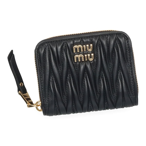 ミュウミュウ 財布 レディース MIUMIU マテラッセレザー コインケース 5MM268 AFPP F0002 NERO ブラック