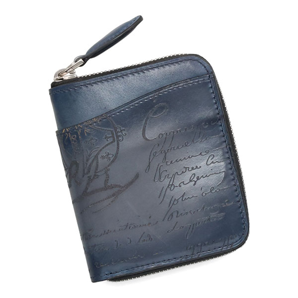 【プレミアム価格】 ベルルッティ 小銭入れ メンズ BERLUTI ワパ グラディアント スクリットレザーコインパース 305428 ブルーミネラル